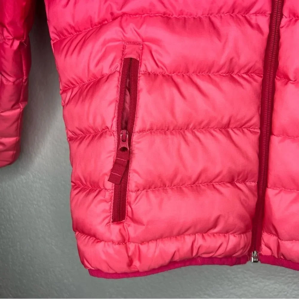 Eddie Bauer Reversible Duck Down Jacket Coat Royal Red/Pink Ombré Girl M/10/12